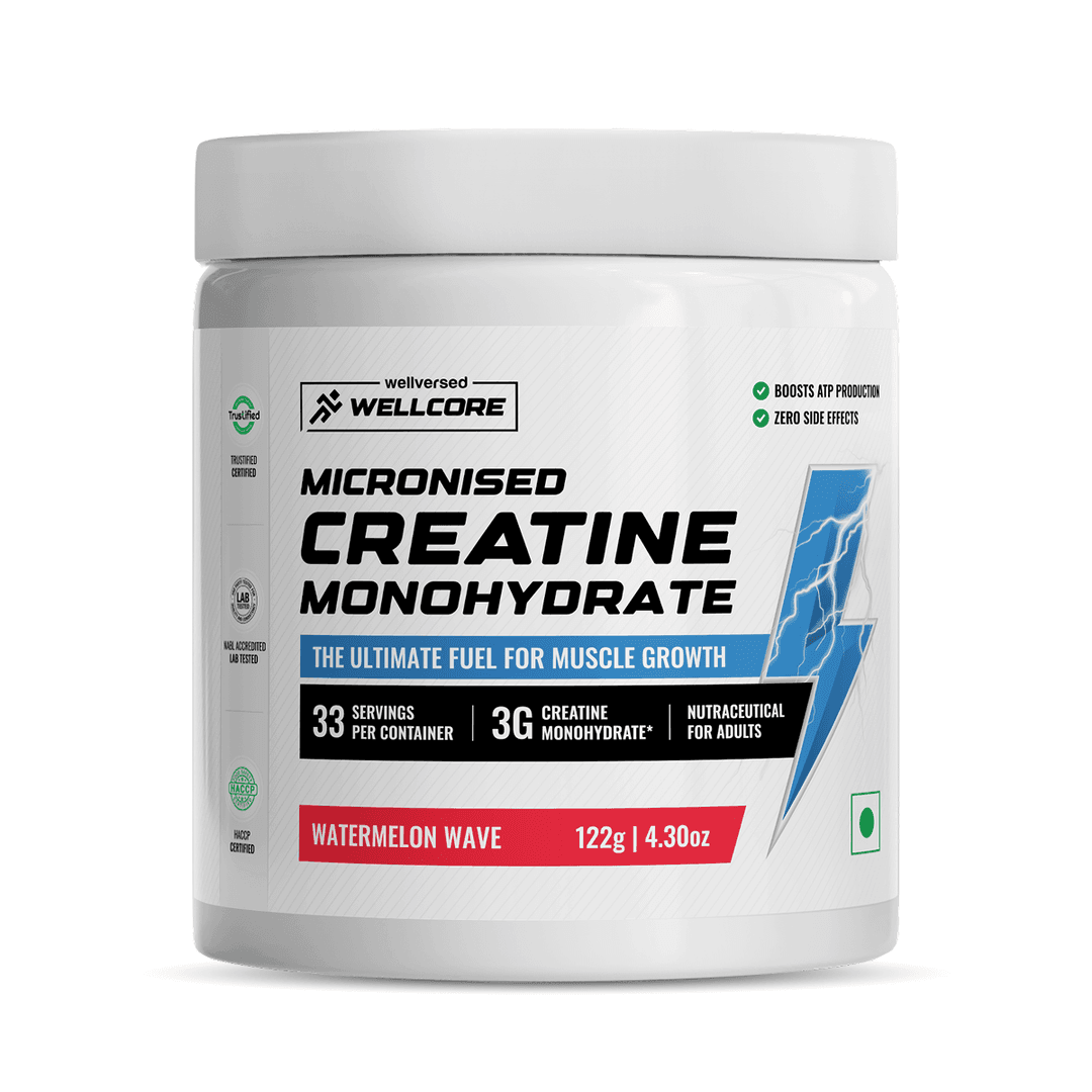 Wellcore - Pure Micronised Creatine Monohydrate (307g, 83 Servings) Watermelon Lime