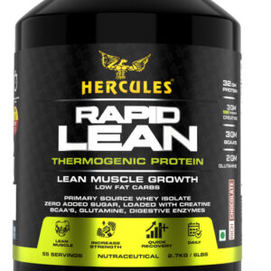 Hercules Rapid Lean Thermogenic Protein, Lean Gain Protein, Low Fat Carbs, Zero Added Sugar With Creatine Creapure