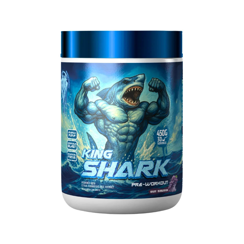 Muscle Harvest KING SHARK Pre‑Workout — 250mg Caffeine | 15g Scoop