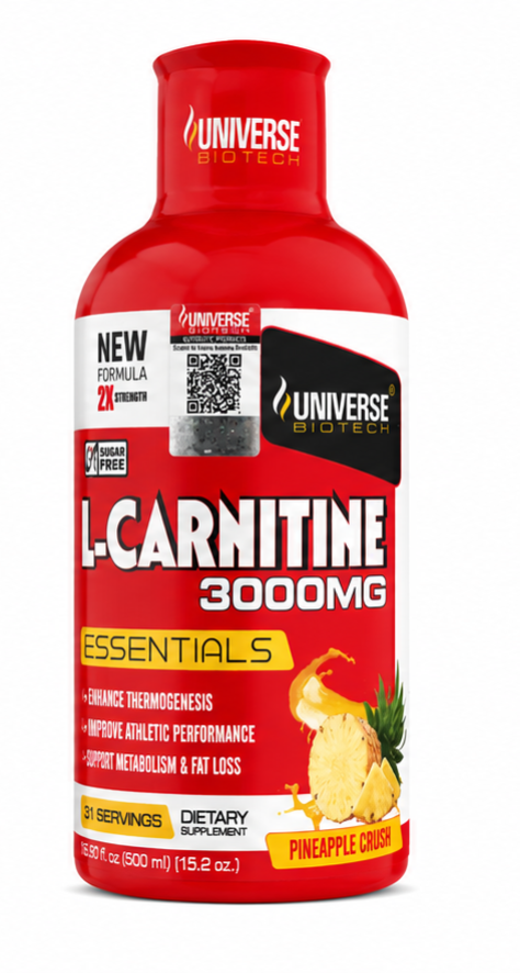 Universe Biotech L-Carnitine 3000mg Liquid (450ml) 30 Servings.