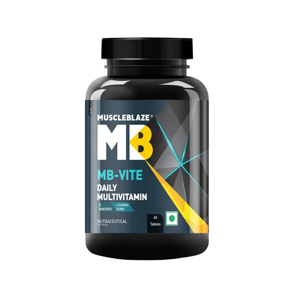 MuscleBlaze MB-VITE Daily Multivitamin, for Enhanced Energy, Stamina & Gut Health
