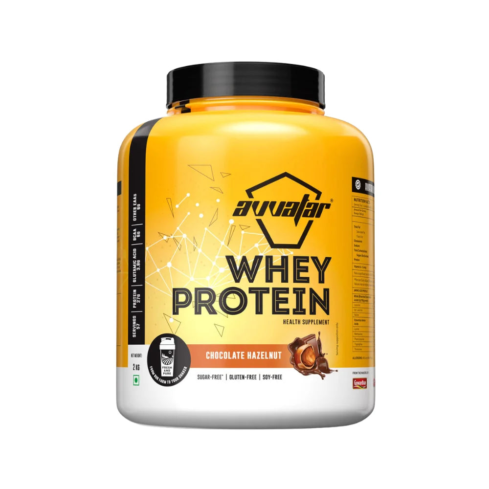 avvatar WHEY PROTEIN | 2Kg | Malai Kulfi Flavour | 28g Protein | 57 Servings | Isolate & Concentrate Blend