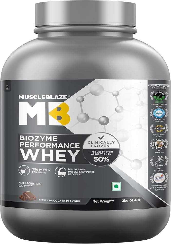 MuscleBlaze Biozyme Performance Whey, 2 kg (4.4 lb)