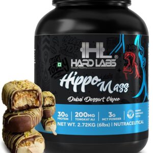 Hardlabs Hippo Mass Gainer – 30g Protein Weight Gainer with Tongkat Ali & MCT