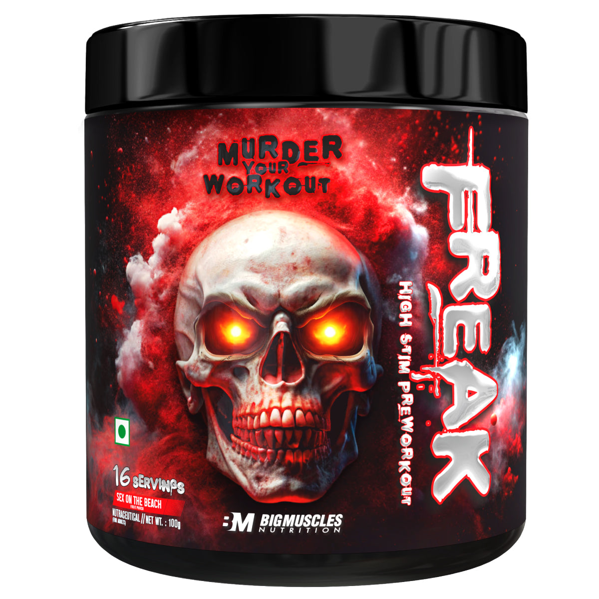 Big Muscles Nutrition Freak Pre-workout - Sex On The Beach, 30 Servings