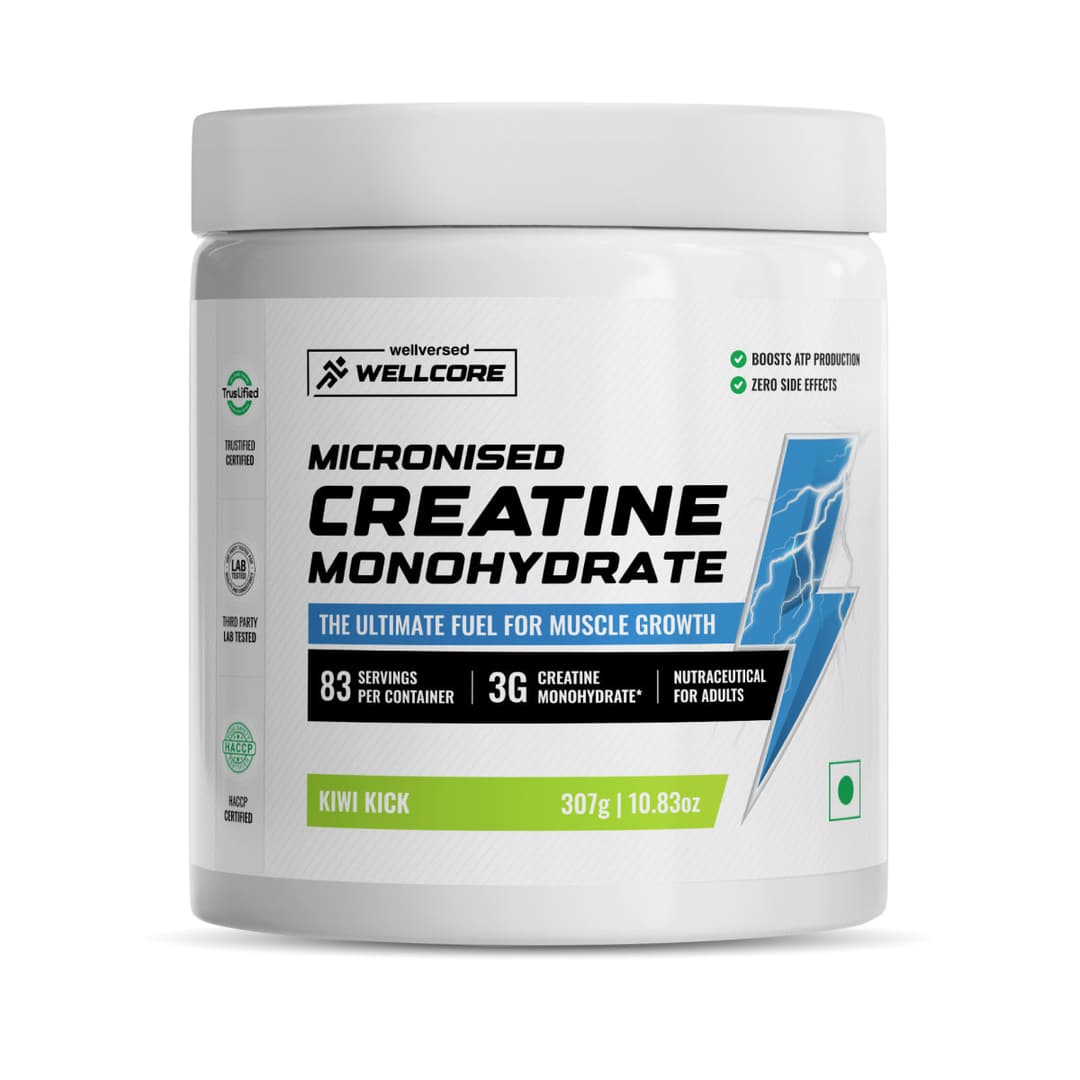 Wellcore - Pure Micronised Creatine Monohydrate | Lemon Lime (374g, 83 servings)