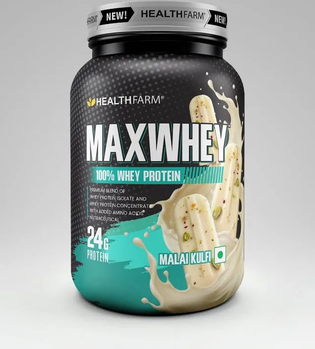 Healthfarm Max whey 24g Protein | 100% Whey Protein